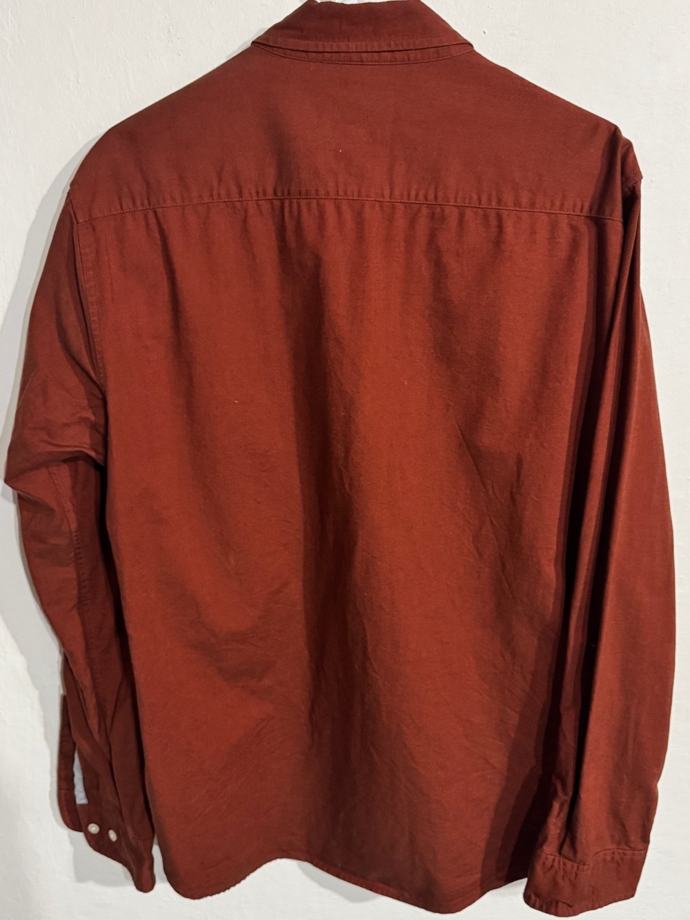 BONOBOS RUST SLIM STRETCH BUTTON UP SHIRT large - Picture 5 of 6